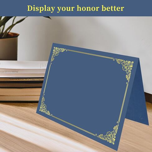 Certificate Holders(30 Pcs), Diploma Holder Gold Foil Border, Diploma Cover 8.5" x 11" for Certificate Paper,Document,Award certificates,citizenship Certificate,Black in Saudi Arabia