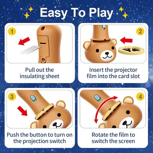 Flashlight Projector Toy-Torch Projection-LED Flashlights-Educational Toys , Include Dinosaurs, Vehicles, Animals, 48 Patterns for Fun Cognition Bedtime Education in Saudi Arabia