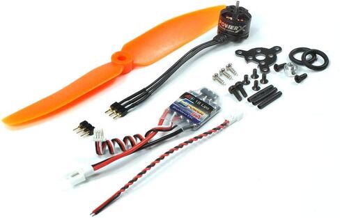 1S 3.7V Micro Brushless Motor MC1106-3800KV with ESC Power Combo Used for Fixed Wing Micro Indoor Airplane F3P Model Airplane (C1106-P2) in Kuwait