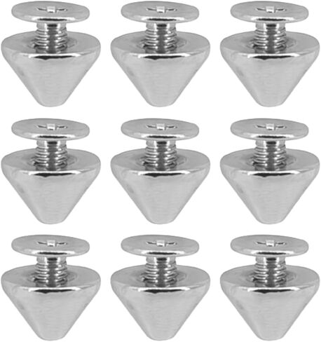 Megoto 50 Sets Cone Spikes Screwback Studs Rivets Metal Spikes Studs for Punk Style Clothing Bullet Shoes Bags Dog Collars Accessories DIY Craft Decoration (Horns 7x21mm) in Saudi Arabia