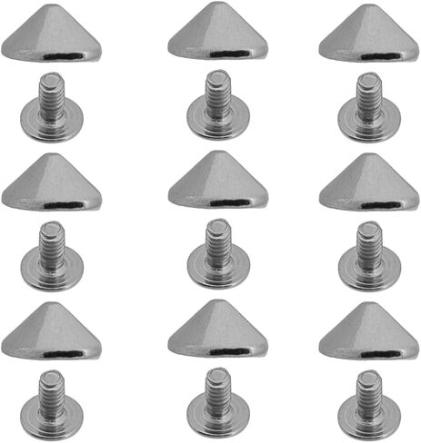 Megoto 50 Sets Cone Spikes Screwback Studs Rivets Metal Spikes Studs for Punk Style Clothing Bullet Shoes Bags Dog Collars Accessories DIY Craft Decoration (Horns 7x21mm) in Saudi Arabia