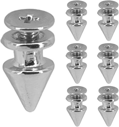 Megoto 50 Sets Cone Spikes Screwback Studs Rivets Metal Spikes Studs for Punk Style Clothing Bullet Shoes Bags Dog Collars Accessories DIY Craft Decoration (Horns 7x21mm) in Saudi Arabia