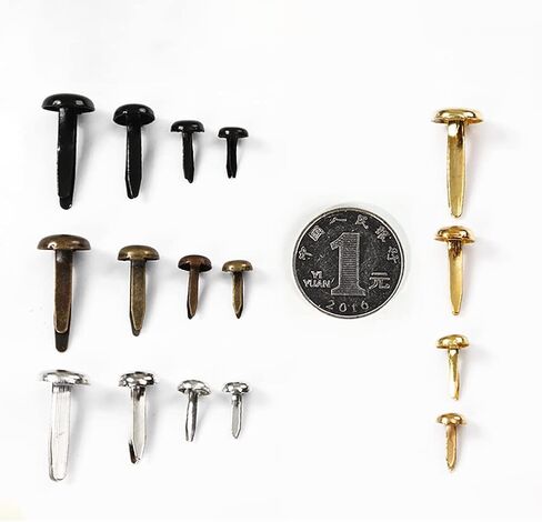 500 Pcs 8 x15mm Metal Round Paper Fasteners Large Head Brads Small Craft Brads Decorative Scrapbooking Brads Embellishments in Saudi Arabia