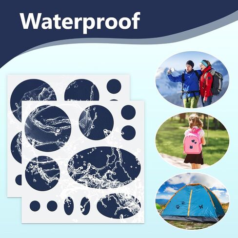 Down Jacket Patches Nylon Repair Tape Self-Adhesive Repair Patch| Pre-Cut, Waterproof Tear-Resistant Nylon Fabric Patches Down Jacket Repair Patches to Fix Holes in Clothing, Sleeping Bags (Darkblue) in Saudi Arabia