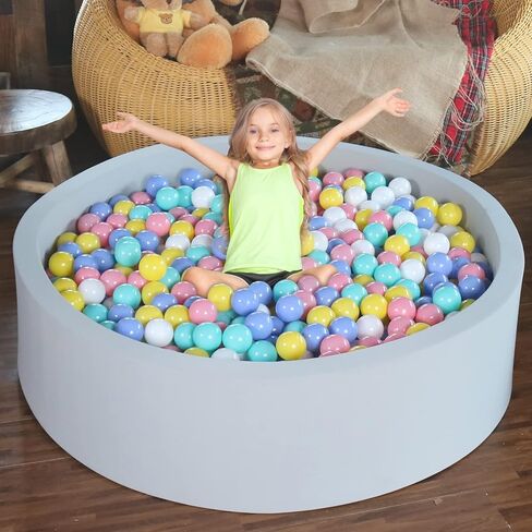 100 Pack Balls for Ball Tent, BPA Free Colorful Plastic Balls Baby Play Balls for Ball Pit, Bounce House, Baby Pool & Playhouse in Kuwait