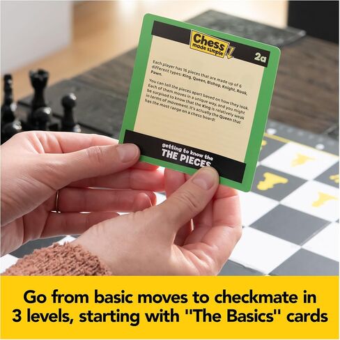 Chess Made Simple, Beginner Learning Chess Set with Chess Board and Chess Pieces 2-Player Strategy Board Game, for Adults and Kids Ages 8 and up in Kuwait