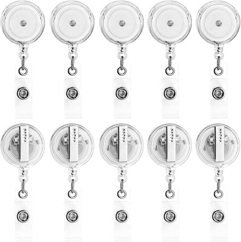 2 Pack Badge Reels Retractable with Swivel Alligator Clip Retractable Badge Holder Reel Clips for Teachers, Students, Office Workers (Black) in Kuwait