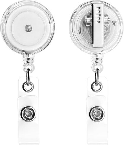 2 Pack Badge Reels Retractable with Swivel Alligator Clip Retractable Badge Holder Reel Clips for Teachers, Students, Office Workers (Black) in Kuwait