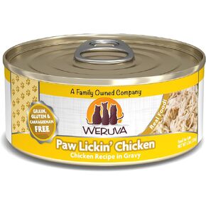 Weruva Classic Cat Food, Paw Lickin’ Chicken with Chicken Breast in Gravy, 5.5oz Can (Pack of 24)