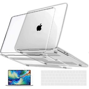 Case for MacBook Pro 13 inch, GVTECH Crystal Clear Case 2024-2016 M2 M1 A2338 A2289 A2251 A2159 A1706 A1989, Plastic Protective Hard Shell & Keyboard Cover & Keyboard Skin for MacBook Pro 13