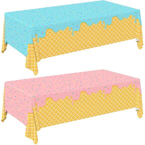 Unicorn Party Supplies Set: Perfect Unicorn Birthday Decorations, Includes 2-Pack Unicorn-Themed Tablecloths for Kids & Girls 1st Birthday, Disposable Table Covers 54 x 108 Inch