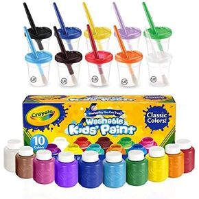 Kids Paint Set – Washable Paint Set with Paint Brushes and Paint Cups for Kids and Toddler – Paint for Kids Supplies, Toddler Painting Supplies