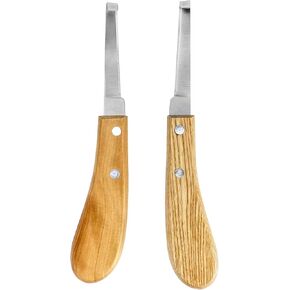 QWORK Hoof Cutter Set, Left and Right Hand Shaped, Stainless Steel