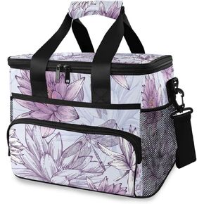 Pink Flamingo Cooler Bag Insulated Cooler Soft Sided Cooler 24 Can Portable Picnic Bag Large Leakproof Lunch Bag Box for Beach Grocery Camping Travel Car Men Women