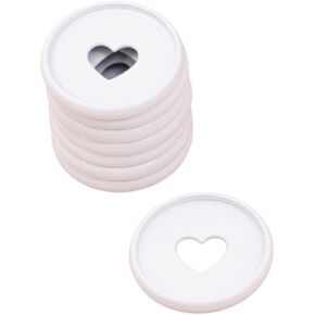 Craftelier - حلقات قرص معدنية على شكل حرف M مع قلب مقطوع بالقالب لتجليد سجل القصاصات للمخططين أو جداول الأعمال أو أجهزة الكمبيوتر المحمولة أو الألبومات | عبوة من 9 قطع. 35 ملم - لون أبيض in Kuwait