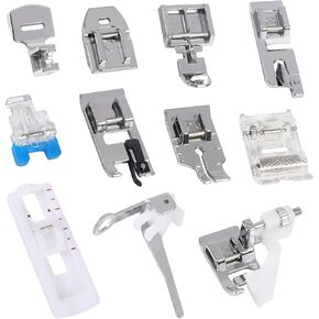 12Pcs Presser Feet Set for Sewing Machine Snap On Sewing Machine Foot Multifunctional Sewing Foot Presser Parts for Most Low Shank Sewing Machine Accessories