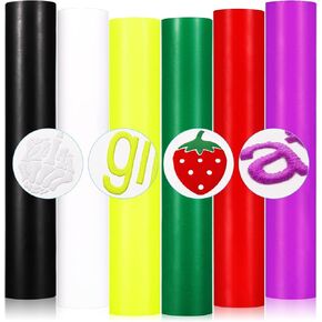 Red Glitter Puff Vinyl Heat Transfer, Red Glitter HTV 3D Puff HTV Vinyl - 3D Puff Christmas Red Glitter Iron on Vinyl for T-Shirt, 9.8" x 3FT