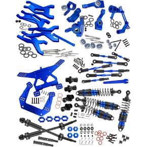 Upgrades for 1/10 Slash 2WD(VXL),RC Shocks,Suspension Arm,Caster Block,Steering Blocks,Stub Axle Carriers,Steering Bellcranks,Shock Tower,Camber Links,Drive Shaft,Hex Hub Adapters,Red