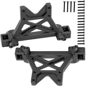 RC Front Rear Shock Tower Shock Mounts Upgrades Part for 1/10 E-MAXX T-Maxx,2PCS Aluminum Shock Tower Shock Hops up,Navy Blue,Replace Part #4917R