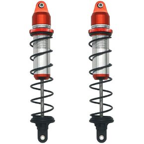 2X Alloy Rear Damper Shock Absorber Oil Filled Type 190mm for RC Hobby Arrma 1-5 8S Kraton (Red)