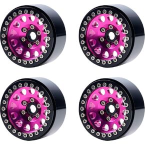 4PCS 1.9 inch Wheel Hub RC Climbing Car Suitable for SCX10ii Trx4 Tamiya D90 D110 CC01 (Pink)