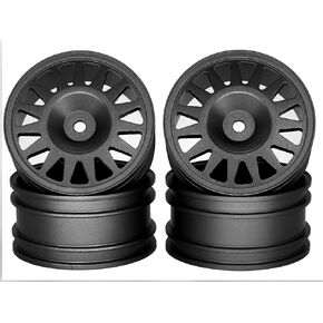 RC Wheel Rims 12mm Hex On Road 1/10 Drift Wheel, Metal Wheel Rim Set 4Pcs for 1:10 Scale On Road Car, 1/10 Wheel for Tamiya TT01 TT02 XV01 TA06 WLtoys A959 PTG2 HPI KYOSHO HSP PTG2 Touring Street Tyre