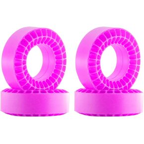 4PCS Silicone Rubber Inserts Foam for 58-64mm (2.4" OD) 1.0 Tires, RC Car Tire Inserts for TRX4M SCX24 1/18 1/24 Crawler Tires (Green)