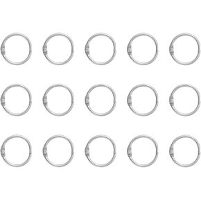 15 Pack 1 Inch Loose Leaf Binder Ring, Stainless Steel Metal Binder Rings for School, Scrapbook, Notebook, and Photo Album, Ring Binder Clips