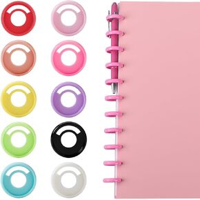 60 Pcs Discbound Expansion Discs, 1.1 inches Multicolor Plastic Binder Rings Discs Book Binding Discs for DIY Notebooks and Planner Scrapbooking Supplies in Kuwait