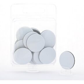Value Pack of 24 - Dry Erase - Reusable - Blank 1" Circle Board Game Chits Tiles Counters Markers DIY D&D