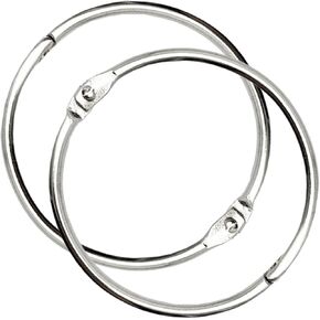 OWLKELA 2 Inch 30 Pack Loose Leaf Binder Rings, Nickel Plated Steel Binder Rings, Keychain Key Rings, Metal Rings for Index Cards, Book Ring, Ideal for School, Home, or Office