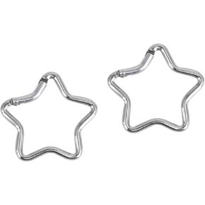 2Pcs Light Pink Carabiner Clip, Star Shaped Climbing Buckle, Aluminum Alloy Heavy Duty Keyring Hook for Camping Fishing Hiking Traveling Aluminum Key Chain Clip Accessories Outdoor