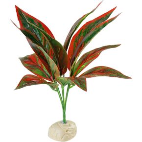 AQUANEAT Terrarium Plant, Reptile Plant, Fake Plant for Reptiles, Terrarium Reptile Décor for Amphibian Habitat(Red)