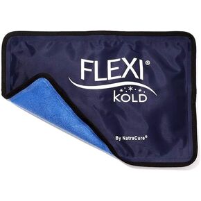 FlexiKold Reusable Gel Large Ice Pack with Straps – Cold Compress Gel Cold Pack for Injuries – Flexible Medical Ice Wrap for Back, Shoulders, Legs, Knees, Sciatica, Muscle Pain – Standard – 2 Pk