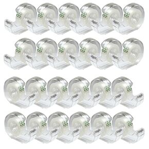 Clear Tape, Transparent Tape for Office, 3/4 in, Dispensered, 16 Packs
