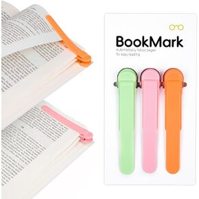 6 PCS Automatic Bookmark, Smart Bookmarks for Women Men Book Accessories Silicone Book Mark Bible Book Markers Book Marks for Reading Book Lovers Gifts Bookish Gifts Birthday Party Favors for Kids, C