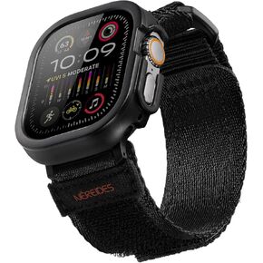 Nereides Compatible with Apple Watch Band Series 8/7/6/5/4/3/2/1/SE/Ultra, Nylon Sports Strap with Woven Design for 49mm 42mm/44mm/45mm 38mm/40mm/41mm