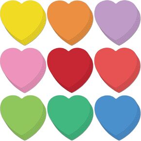 Geyee 108 Pcs Heart Cutouts Paper Classroom Bulletin Board Decorations Pink Red Heart Shaped Die Cut for Teachers DIY Craft School Decor(3.46 Inch)