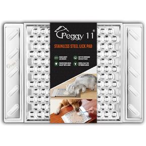 PEGGY11 Durable Stainless Steel Lick Pad for Cat & Dog | Strong Suction Cups | Use as a Slow Feeder | Supports Dental Health | Dishwasher Safe (Single)