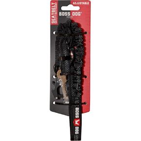 Boss Dog Tactical Bungee Seatbelt Safety Restraint for Dogs and Cats, Black, Adjustable