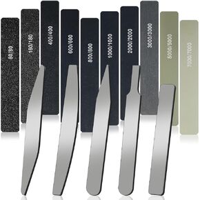 Honoson 25 Pcs Hobby Model Polishing Tools Set Include 5 Pcs Glass Polishing Files and 20 Pcs Sanding Sticks Glass File for Plastic Models Wood Base Parts