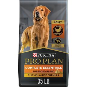 Purina Pro Plan Complete Essentials Shredded Blend Chicken and Rice Dog Food Dry Formula with Probiotics for Dogs - 35 lb. Bag