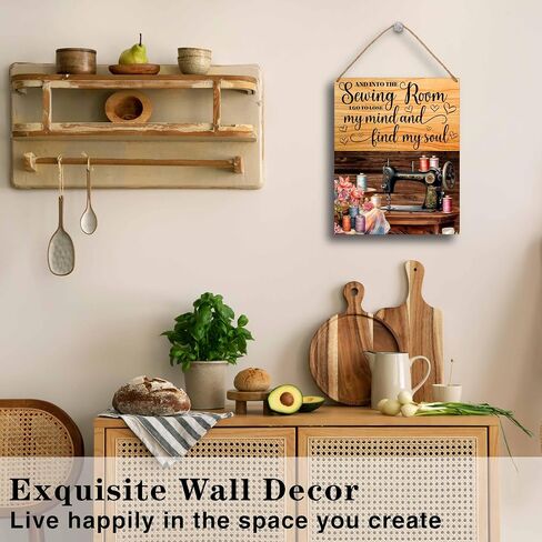 Sewing Room Wall Art Hanging Decor, Sewing Notions Supplies Metal Sign Gifts for Quilters, Sewing Lover Gifts for Home Office Farm Store Garage (A06) in Kuwait