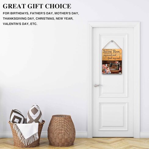 Sewing Room Wall Art Hanging Decor, Sewing Notions Supplies Metal Sign Gifts for Quilters, Sewing Lover Gifts for Home Office Farm Store Garage (A06) in Kuwait