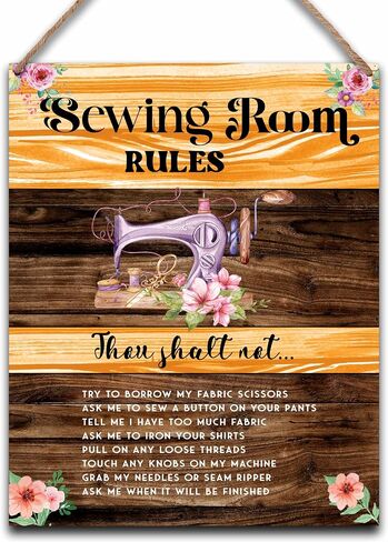 Sewing Room Wall Art Hanging Decor, Sewing Notions Supplies Metal Sign Gifts for Quilters, Sewing Lover Gifts for Home Office Farm Store Garage (A06) in Kuwait
