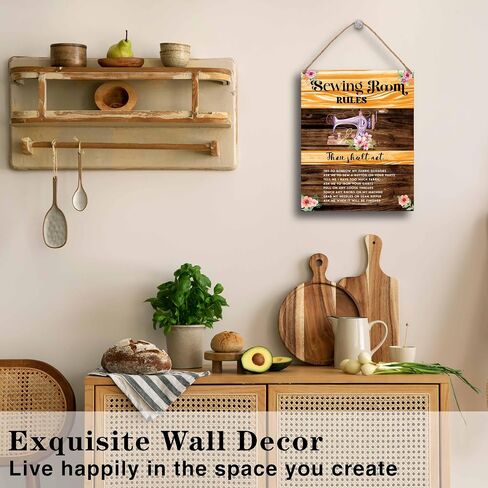 Sewing Room Wall Art Hanging Decor, Sewing Notions Supplies Metal Sign Gifts for Quilters, Sewing Lover Gifts for Home Office Farm Store Garage (A06) in Kuwait