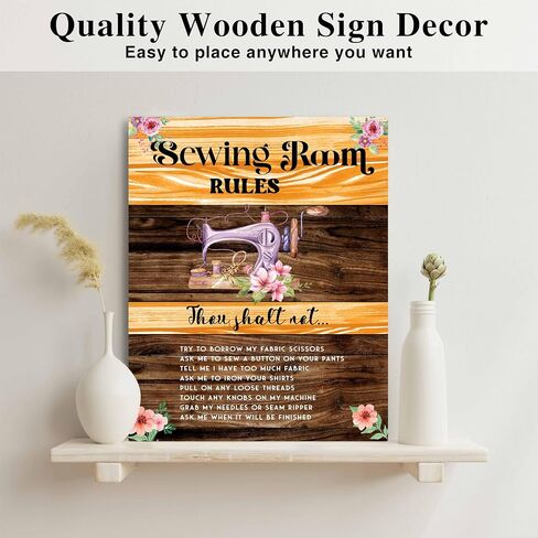 Sewing Room Wall Art Hanging Decor, Sewing Notions Supplies Metal Sign Gifts for Quilters, Sewing Lover Gifts for Home Office Farm Store Garage (A06) in Kuwait