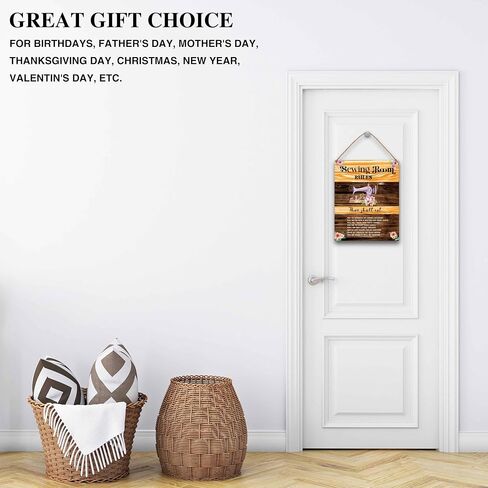 Sewing Room Wall Art Hanging Decor, Sewing Notions Supplies Metal Sign Gifts for Quilters, Sewing Lover Gifts for Home Office Farm Store Garage (A06) in Kuwait