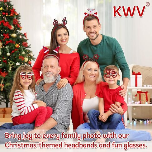 6 PCS Christmas Headbands Set - Festive Reindeer Antlers, Snowman, Santa, Christmas Tree Hair Accessories for Christmas Party Favors, Holiday Decorations, Fun Family Gatherings for Boys Girls in Saudi Arabia