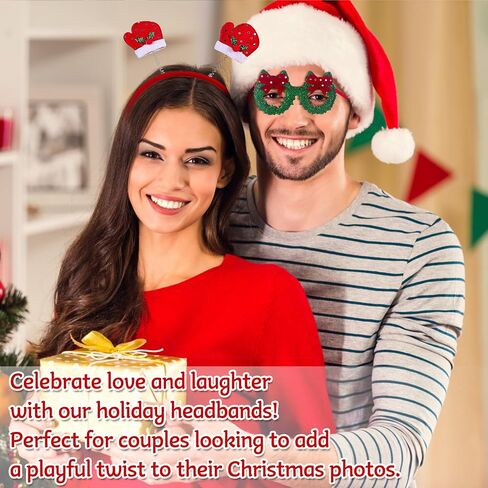 6 PCS Christmas Headbands Set - Festive Reindeer Antlers, Snowman, Santa, Christmas Tree Hair Accessories for Christmas Party Favors, Holiday Decorations, Fun Family Gatherings for Boys Girls in Saudi Arabia